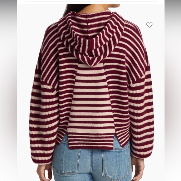 rag & bone Pierce Striped Cashmere Hooded Sweater Size XS - Picture 3 of 7